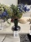 FAUX POTTED PLANT IN GLASS VASE
