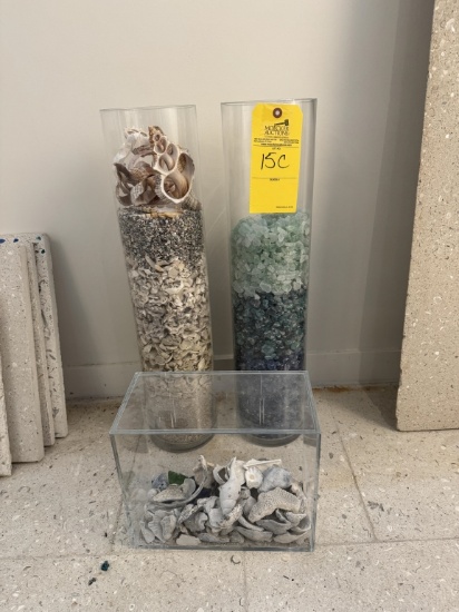 LOT CONSISTING OF (2) LUCITE TUBES WITH COLORED