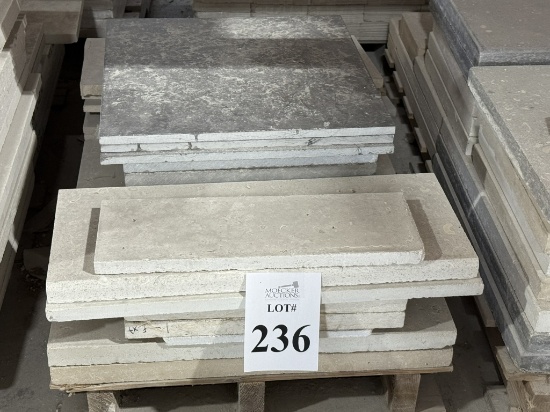 LOT CONSISTING OF ASSORTED SIZE SELL STONE TILES