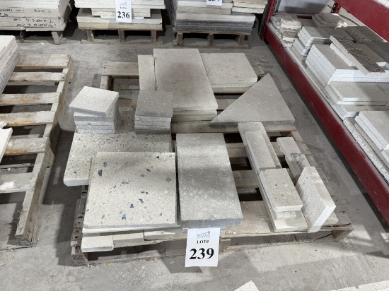 LOT CONSISTING OF ASSORTED SIZE SELL STONE TILES