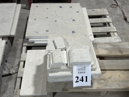LOT CONSISTING OF ASSORTED SIZE SELL STONE TILES