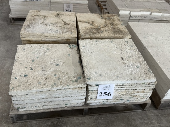 LOT CONSISTING OF SHELL STONE TILES WITH GLASS