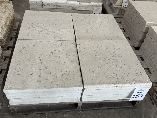 LOT CONSISTING OF SHELL STONE TILES WITH GLASS