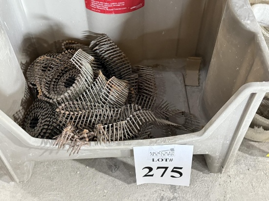 LOT CONSISTING OF NAIL COILS AND STRAPS