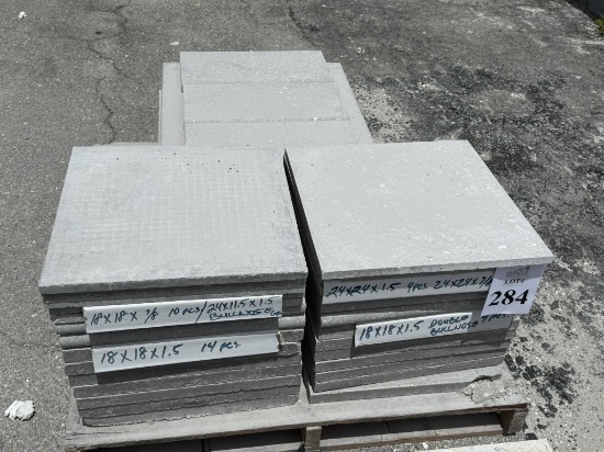 LOT CONSISTING OF ASSORTED SIZE SHELL STONE TILES