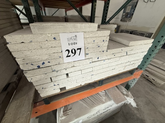 LOT CONSISTING OF SHELL STONE TILES WITH GLASS