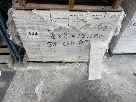LOT CONSISTING OF ASSORTED SIZE SHELL STONE TILES