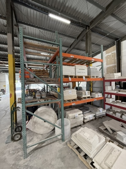 SECTIONS OF HEAVY DUTY TEAR DROP PALLET RACKING