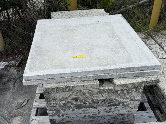 LOT CONSISTING OF ASSORTED SIZE SHELL STONE TILES