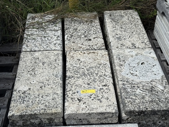 LOT CONSISTING OF ASSORTED SIZE SHELL STONE TILES