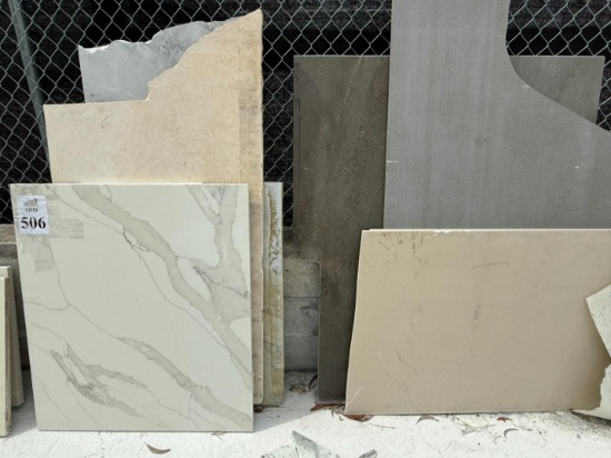 LOT CONSISTING OF ASSORTED SIZE CORIAN & GRANITE