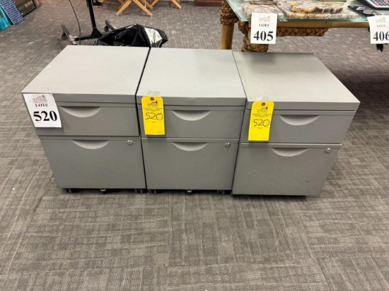 METAL 2 DRAWER ROLLING FILE CABINETS