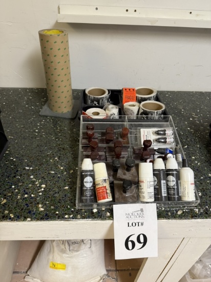 LOT CONSISTING OF ASSORTED STAMPS AND INKS