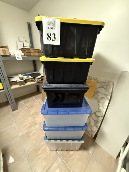 LOT CONSISTING OF ASSORTED PLASTIC TOTES