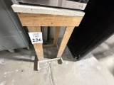 LOT CONSISTING OF HOMEMADE PEDESTAL