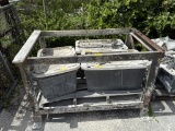 TOTES WITH ASSORTED GLASS AND STONE ROCKS
