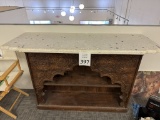 HAND CARVED WOOD CONSOLE TABLE