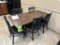 BREAKROOM TABLE WITH (5) CHAIRS