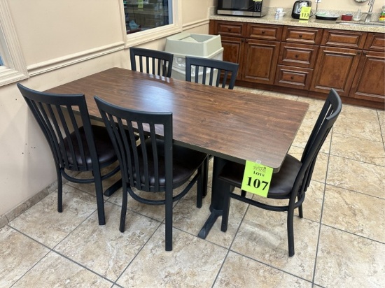 BREAKROOM TABLE WITH (5) CHAIRS