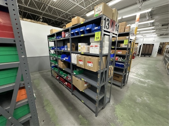 CONTENTS OF (6) SHELVING UNITS