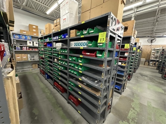 CONTENTS OF (8) SHELVING UNITS