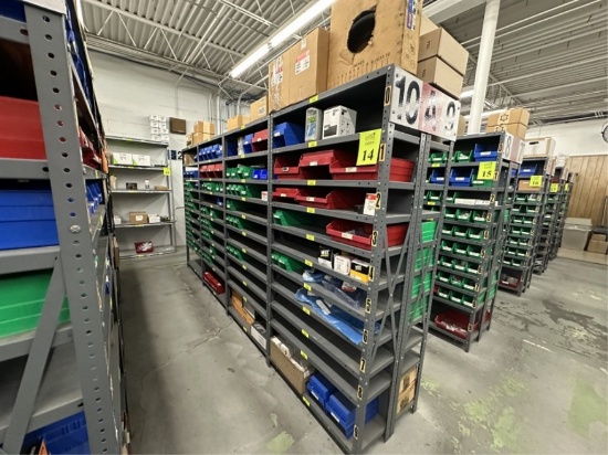 CONTENTS OF (8) SHELVING UNITS