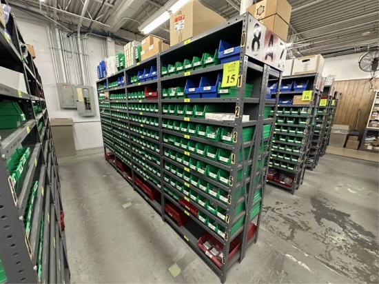CONTENTS OF (8) SHELVING UNITS