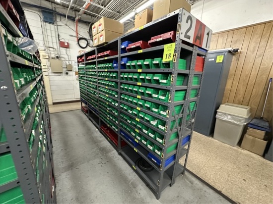 CONTENTS OF (8) SHELVING UNITS
