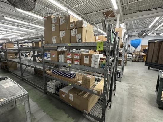 CONTENTS OF (5) SHELVING UNITS