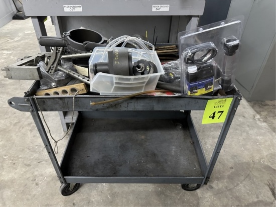 METAL CART WITH CONTENTS