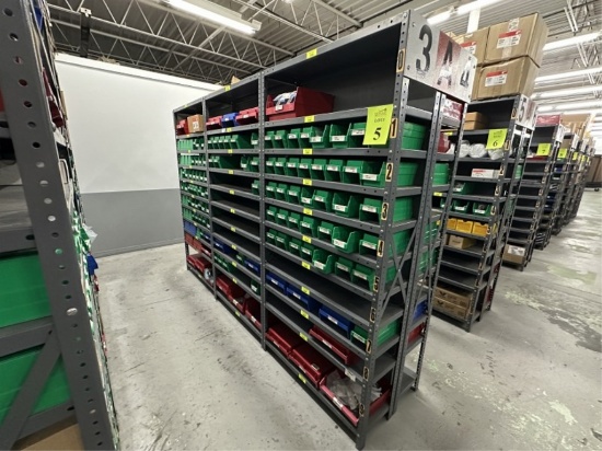 CONTENTS OF (6) SHELVING UNITS