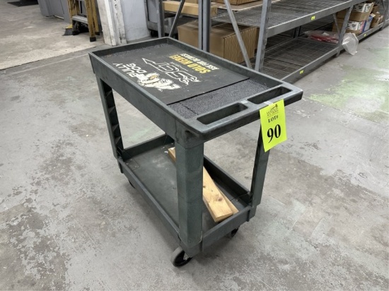 PLASTIC UTILITY CART ON CASTERS