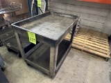 PLASTIC UTILITY CART ON CASTERS