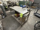 6' STAINLESS STEEL PREP TABLE WITH SINK