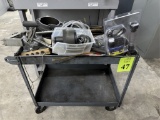 METAL CART WITH CONTENTS