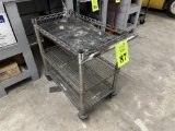 METAL UTILITY CART ON CASTERS