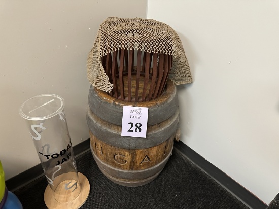 STYROFOAM WHISKEY BARREL