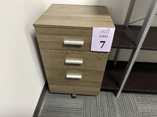 3-DRAWER WOOD FILE CABINET