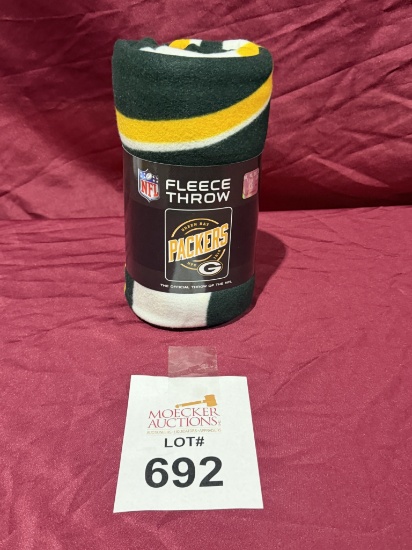 GREEN BAY PACKERS FLEECE THROW 50" X 60"