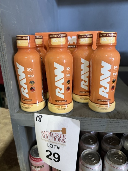 LOT CONSISTING OF (18) RAW ISOLATE PROTEIN SHAKES