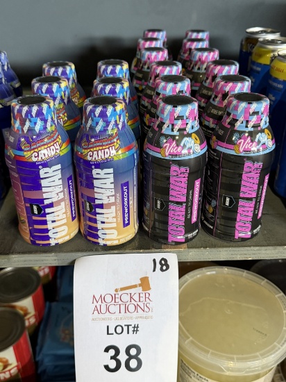 LOT CONSISTING OF (18) TOTAL WAR PRE-WORKOUT DRINK