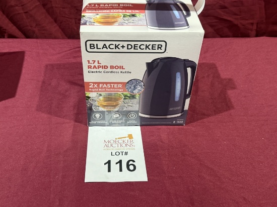 BLACK & DECKER 1.7L RAPID BOIL ELECTRIC CORDLESS KETTLE (NEW)