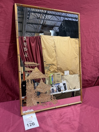 Asian Inspired Decorative Wall Mirror 25" X 37"
