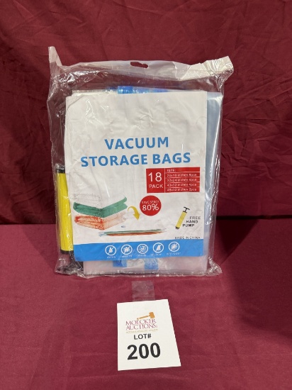 18 PACK VACUUM STORAGE BAGS (NEW)