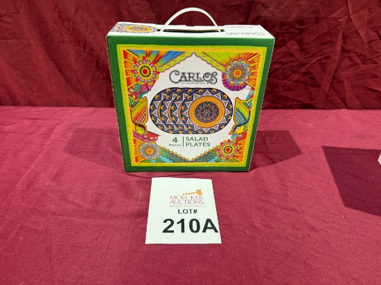 CARLOS SANTANA 4 PC SALAD PLATES (NEW)