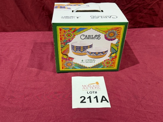 CARLOS SANTANA 4 PC CEREAL BOWLS (NEW)
