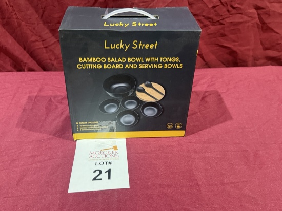 Lucky Street Bamboo Salad Bowl Bundle (Set)