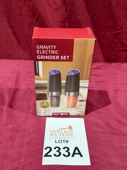 GRAVITY ELECTRIC GRINDER SET (NEW)