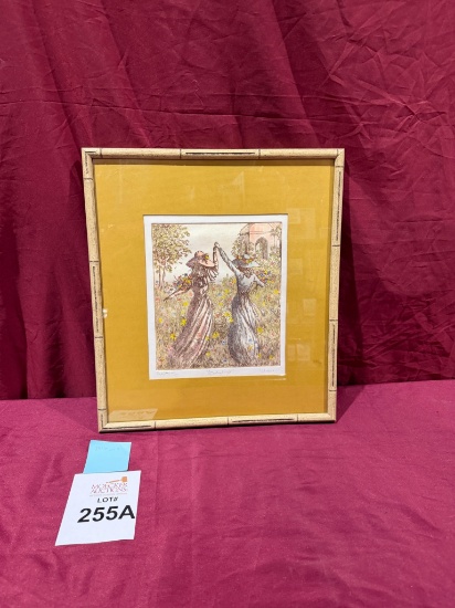 FRAMED ART TITLED "ENCHANTMENT" 19" X 21"