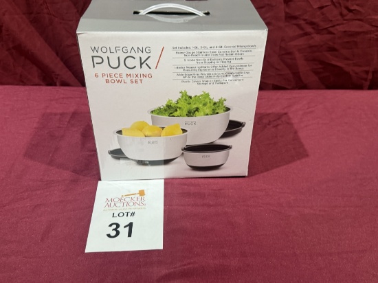 Wolfgang Puck 6 Pc Mixing Bowl Set (New)